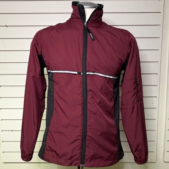 MEC Women’s Medium Vintage Maroon Lightweight Running Jacket Light Reflecting - Picture 1 of 10